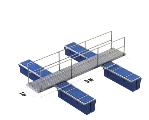 Трап 5×1 м, оцинкованный разборный